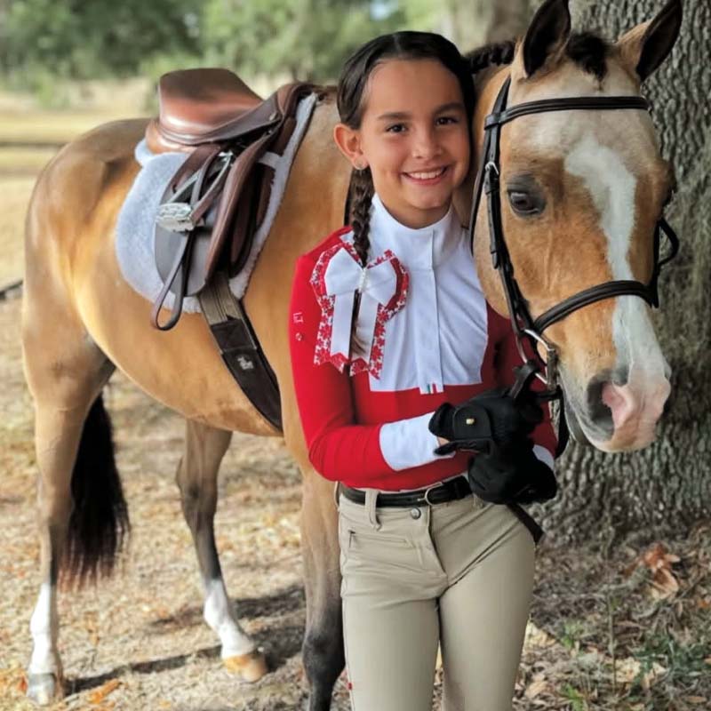Galaxy Girl Standing with Pony